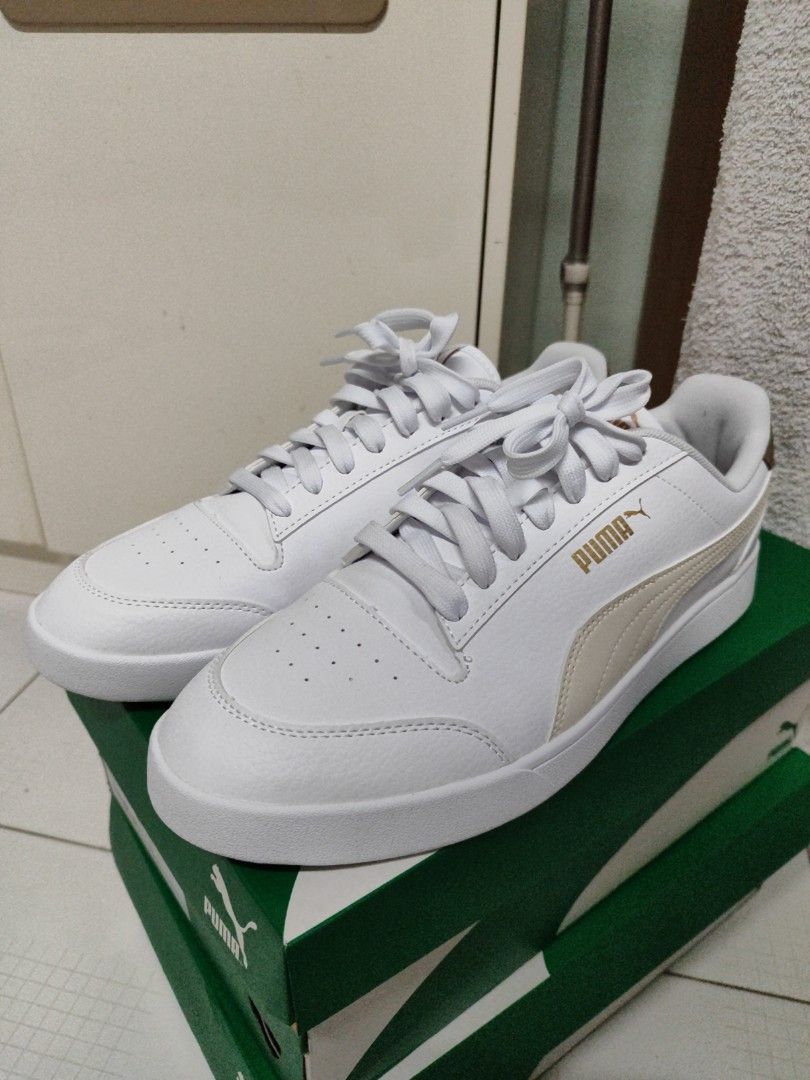 PUMA SHUFFLE SIZE 10 BROWN OFF WHITE WHITE