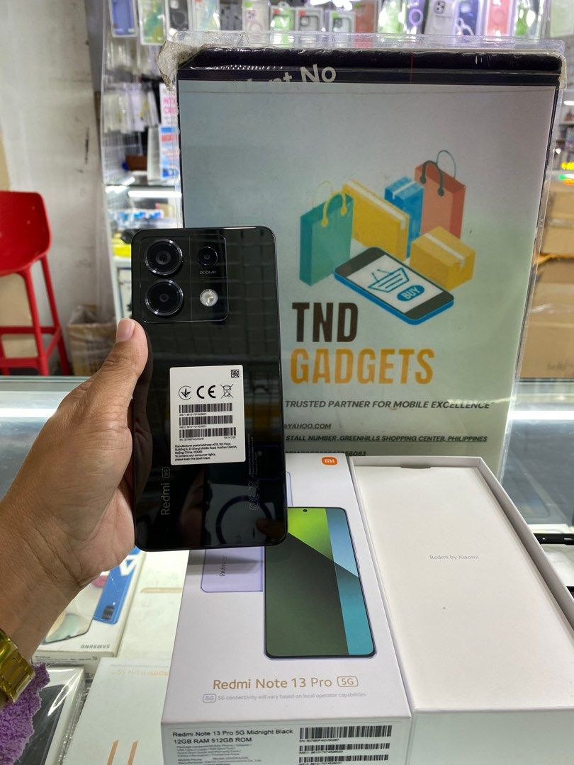 Redmi note 13 Pro 5g 512gb (Category: Xiaomi) located in Pasig City. Submitted by melissaomb01623 (Listing ID 1316485319, Image 2). Description: Redmi note 13 Pro 5g 12gb Ram 512gb Rom good as new complete with orig charger and box with silicone case 💯smooth no issue check all u want 📌pick up store in greenhills shopping center 📌we do cod in metro manila and near provinces just add sf only 📌we ship nationwide via LBC 📌we accept swap/trade in
