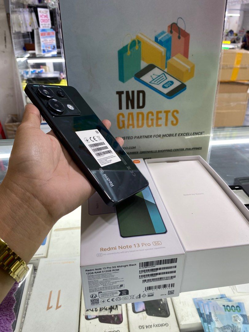 Redmi note 13 Pro 5g 512gb (Category: Xiaomi) located in Pasig City. Submitted by melissaomb01623 (Listing ID 1316485319, Image 3). Description: Redmi note 13 Pro 5g 12gb Ram 512gb Rom good as new complete with orig charger and box with silicone case 💯smooth no issue check all u want 📌pick up store in greenhills shopping center 📌we do cod in metro manila and near provinces just add sf only 📌we ship nationwide via LBC 📌we accept swap/trade in