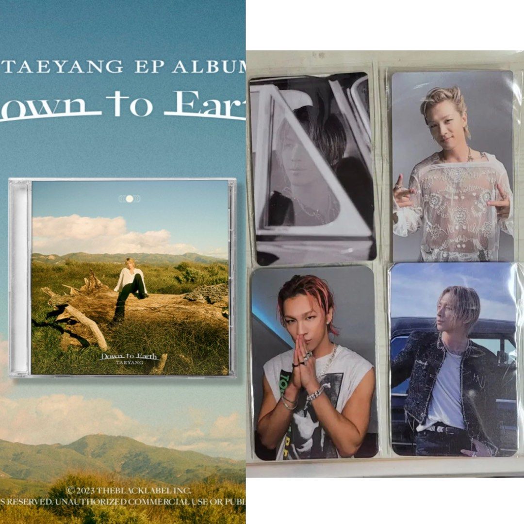 Full Set] TAEYANG EP Album Down to Earth Bigbang Big Bang + YG