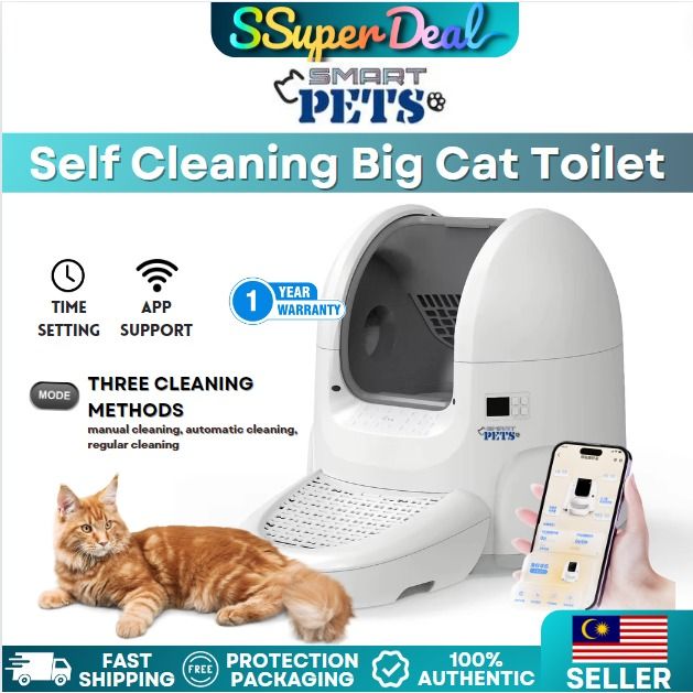 Smart Pets Self Cleaning Big Cat Toilet