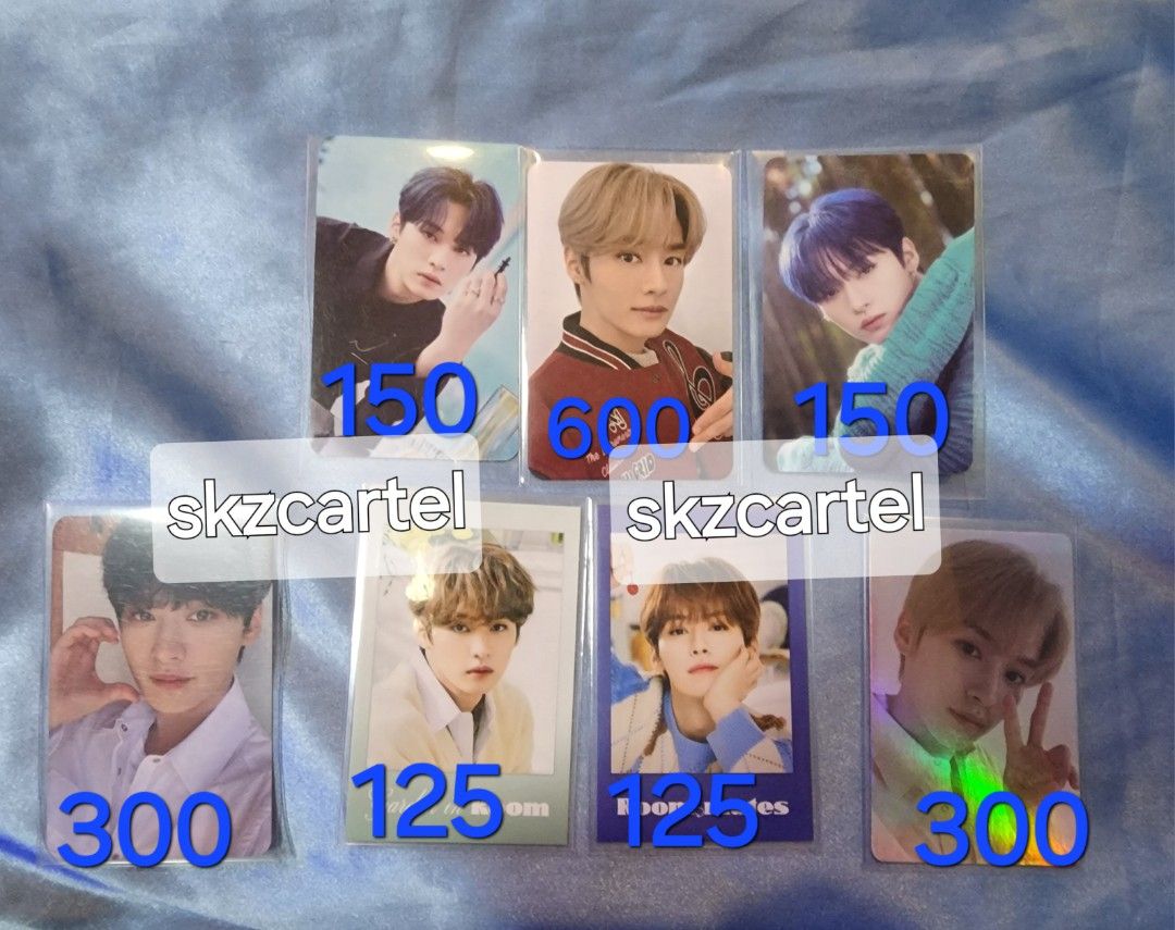 Stray Kids Lee Know non album PCs assorted (Category: K-Wave Merchandise) located in Cebu City. Submitted by skartells (Listing ID 1316614066, Image 1). Description: assorted Stray Kids SKZ Lee Know non-album PCs limited (discontinued) #MAHAGRID #STAY in Jeju Season's Greetings 2022 #Nacific tingi price on pic set: 1500.