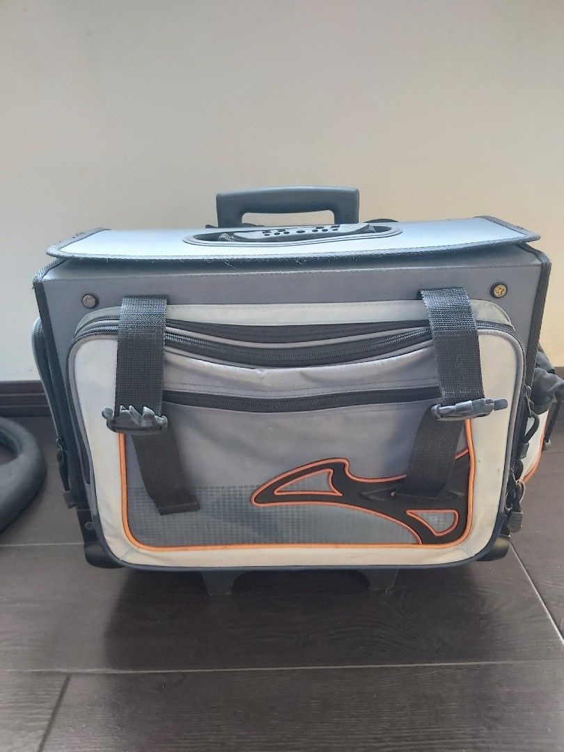 Stroller school bag Hawk big size (Category: Strollers) located in Quezon City. Submitted by littlefonsy (Listing ID 1316475693, Image 1). Description: Hawk stroller bag big size, 2-wheeled. Flaws are seen on the picture. Needs cleaning as this was stored. All zippers are working. Top part color is slightly faded. Please manage your expectations as this is preloved..