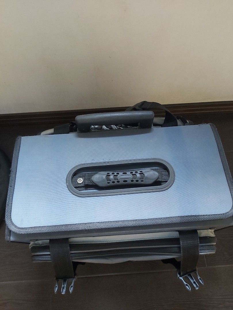 Stroller school bag Hawk big size (Category: Strollers) located in Quezon City. Submitted by littlefonsy (Listing ID 1316475693, Image 2). Description: Hawk stroller bag big size, 2-wheeled. Flaws are seen on the picture. Needs cleaning as this was stored. All zippers are working. Top part color is slightly faded. Please manage your expectations as this is preloved..