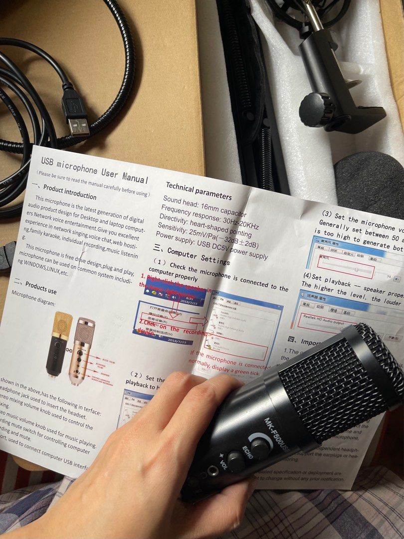 Studio Microphone -Like New! (Category: Microphones) located in Manila. Submitted by hj_256734 (Listing ID 1316542337, Image 2). Description: Professional Large Diaphragm Studio Recording Microphone -Like New! 100% Original! 💯 No issue, Lightly used. Complete items with manual and box. Original. Price: 4K Selling Price: 2K SF c/o buyer..