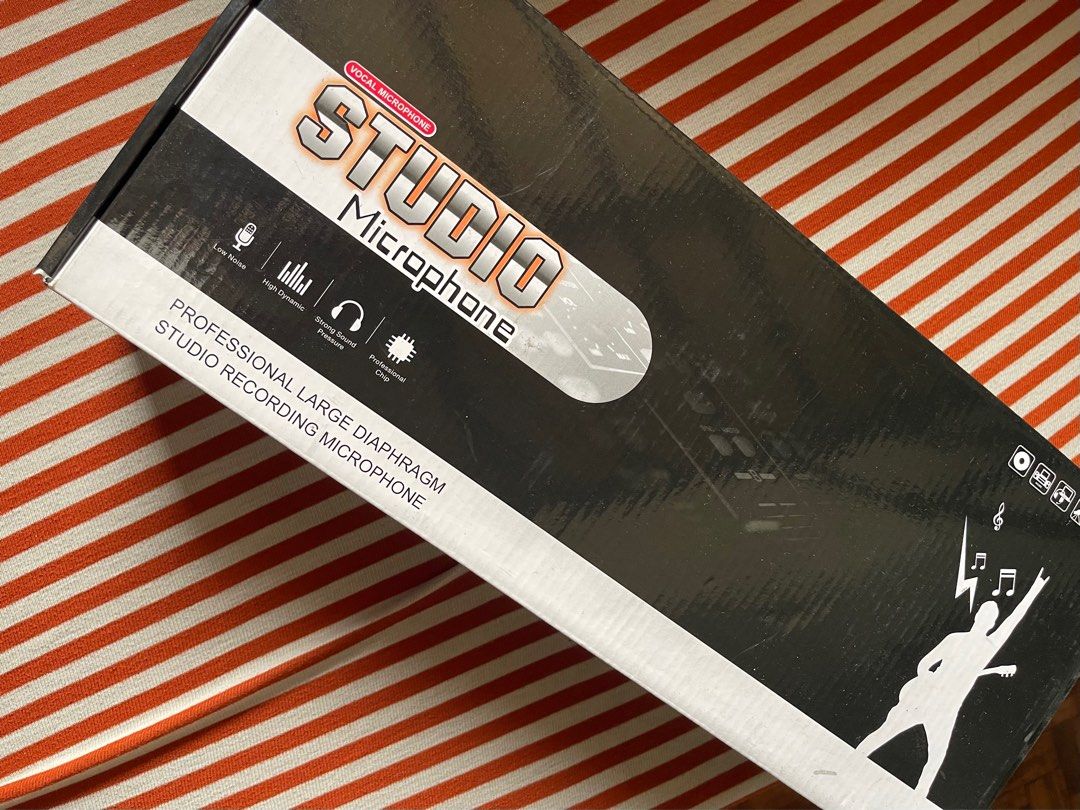Studio Microphone -Like New! (Category: Microphones) located in Manila. Submitted by hj_256734 (Listing ID 1316542337, Image 1). Description: Professional Large Diaphragm Studio Recording Microphone -Like New! 100% Original! 💯 No issue, Lightly used. Complete items with manual and box. Original. Price: 4K Selling Price: 2K SF c/o buyer..