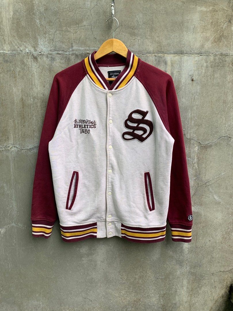 International stussy tribe varsity jacket hotsell