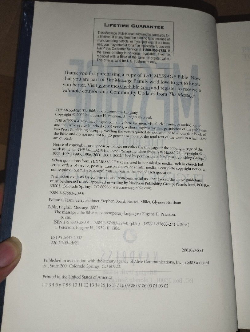 The Message (Category: Religion Books) located in Manila. Submitted by biblia (Listing ID 1316561663, Image 3). Description: .