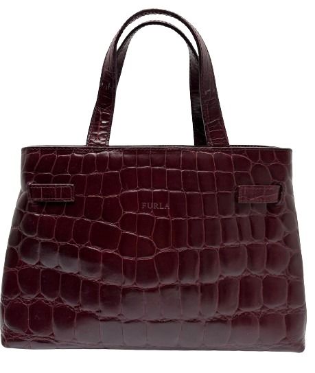 TP Clearance Sales Furla Red Colour Leather Tote Bag