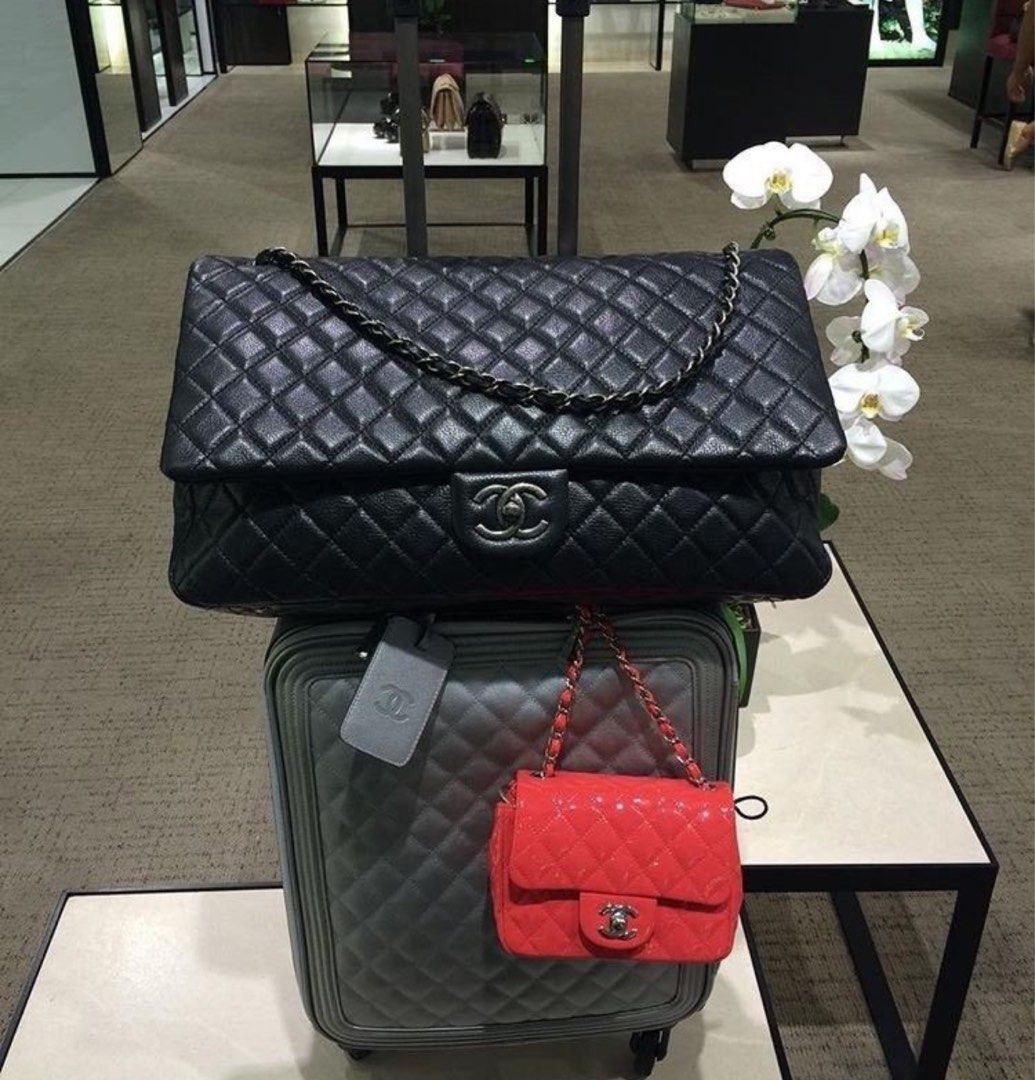 Travel Luggage Bag Chanel Classic Calf Skin Luxury Bags Wallets on Carousell