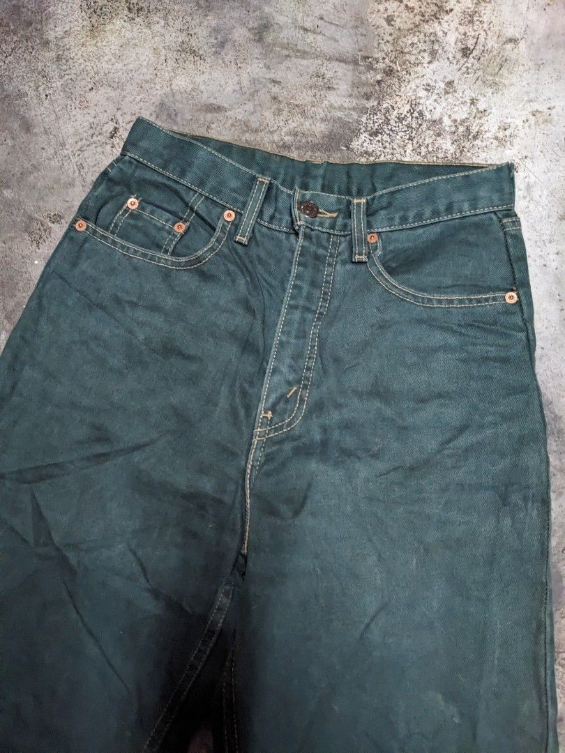 Vintage 90s Levis 881 Orange Tab Dark Green Jeans Men s Fashion Bottoms Jeans on Carousell