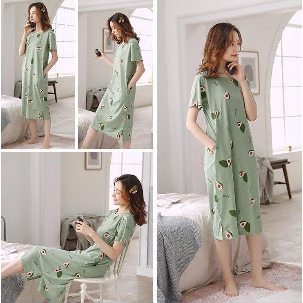 Woman pajamas Short Sleeve Cute Cartoon Nightdress Sleep Dress Women s Fashion Dresses Sets Dresses on Carousell