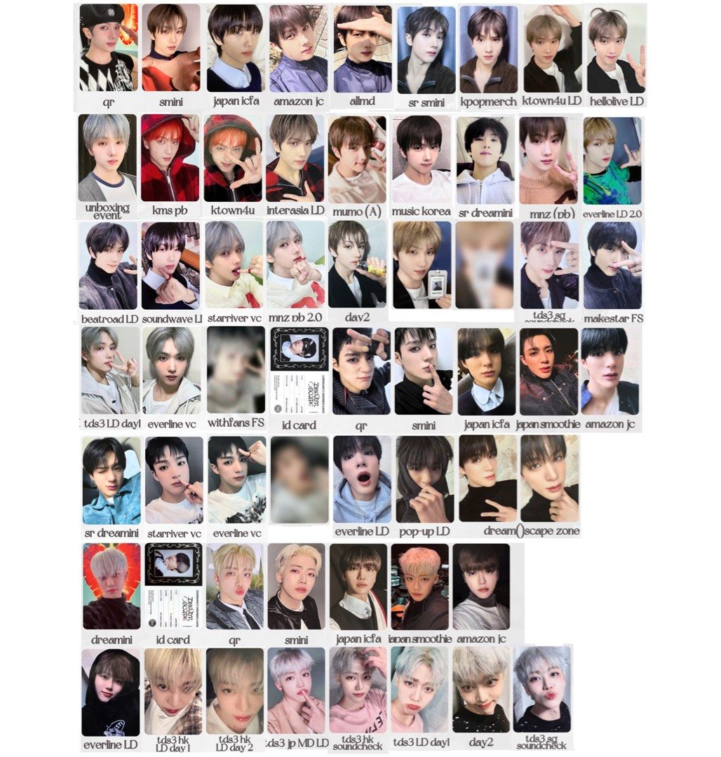 WTT/WTS] NCT DREAM DREAM()SCAPE PHOTOCARDS ( mark renjun jeno