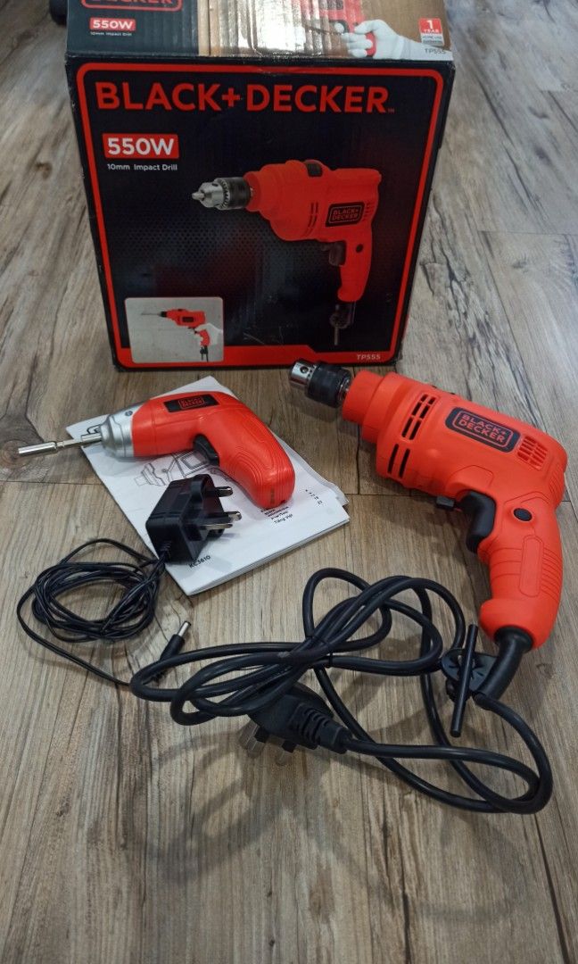 TP555 BLACK DECKER IMPACT DRILL 550W 10MM MACHINE COMBO KC3610 Screwdriver