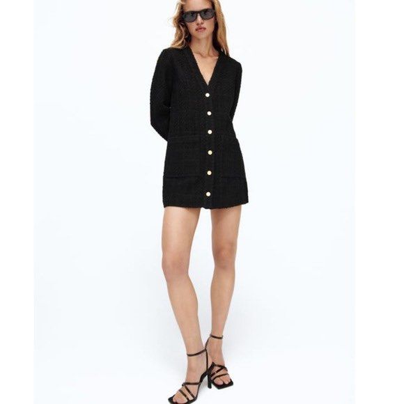 Zara cardigan dress discount