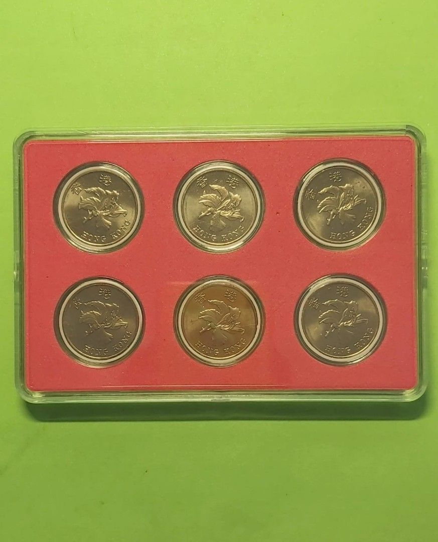 1997年香港回歸袓國特別版硬幣（麒麟一元6 枚）, 興趣及遊戲, 收藏品及紀念品, 錢幣- Carousell
