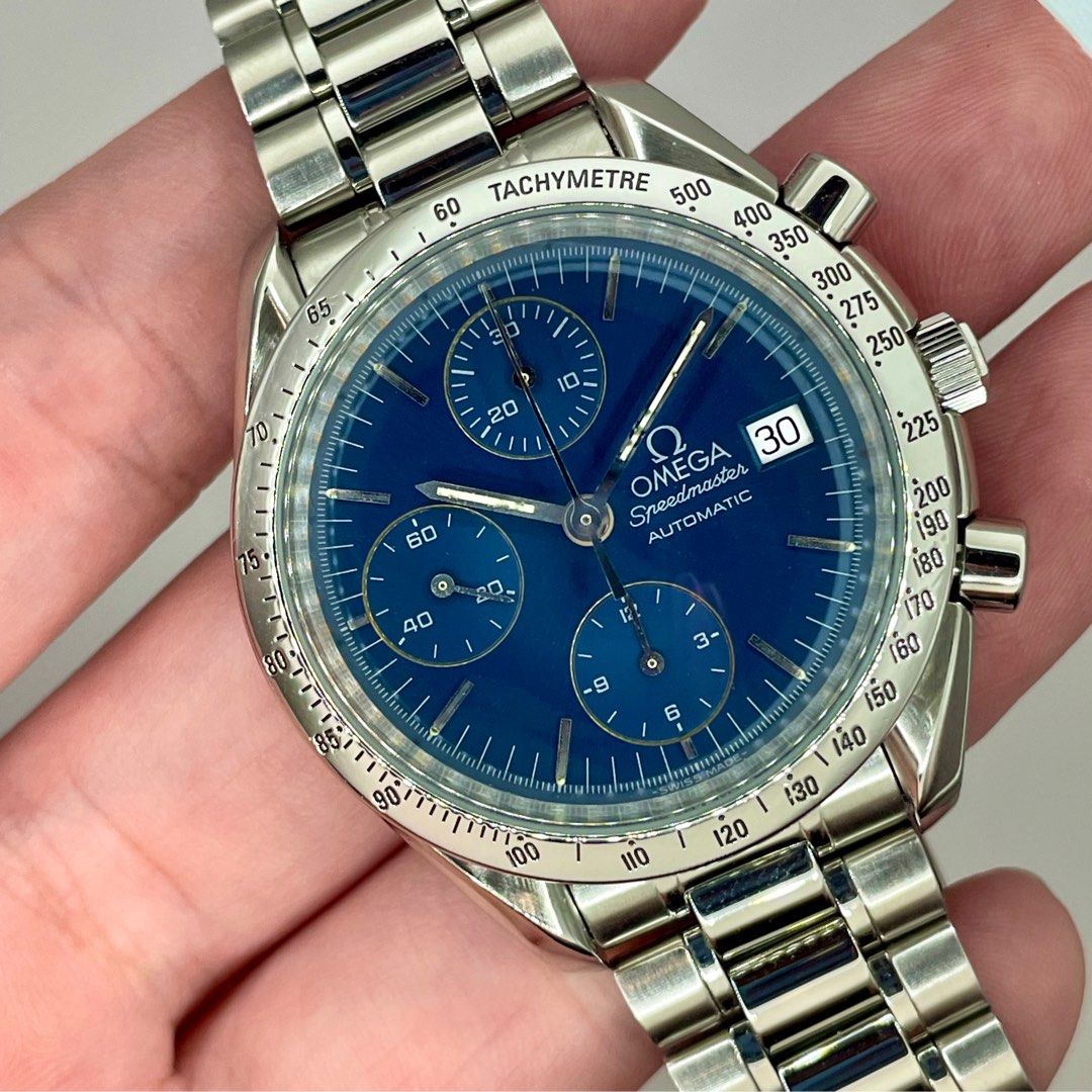 Omega speedmaster reduced blue dial sale