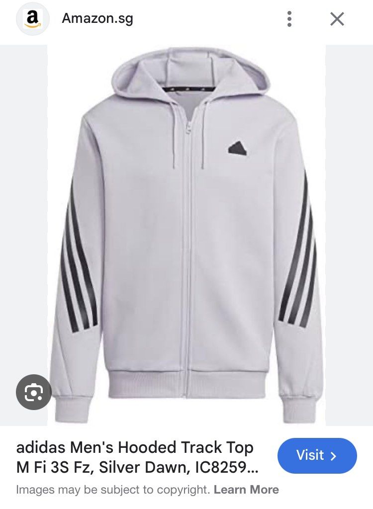 Adidas Hoodie Track Top (Category: Coats, Jackets and Outerwear) located in Makati City. Submitted by go2gal (Listing ID 1316670968, Image 1). Description: Adidas Hooded Sweater Jacket Track Top New/Unused White Full zip, with side pockets Signature 3 stripes detail on sleeves, and chest logo Size Men’s A/L (23” chest width, 19.5” shoulder when laid flat) Bought in-store Price: P2,990 RFS: wrong size/received as gift MOP: Gcash or BPI Shipping: c