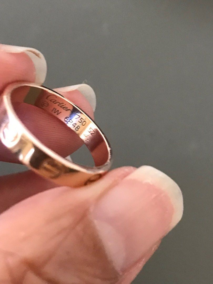 Auth Cartier love wedding band 52 rg Women s Fashion Jewelry Organizers Rings on Carousell