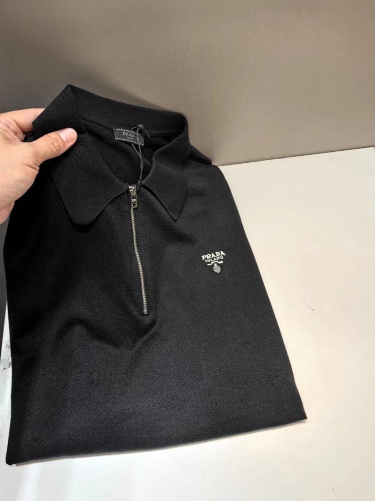 トップス PRADA Polo S/S Shirts 00s 2000s Prada Grey Linea Rossa Polo Shirt – Dolce Vita Hub