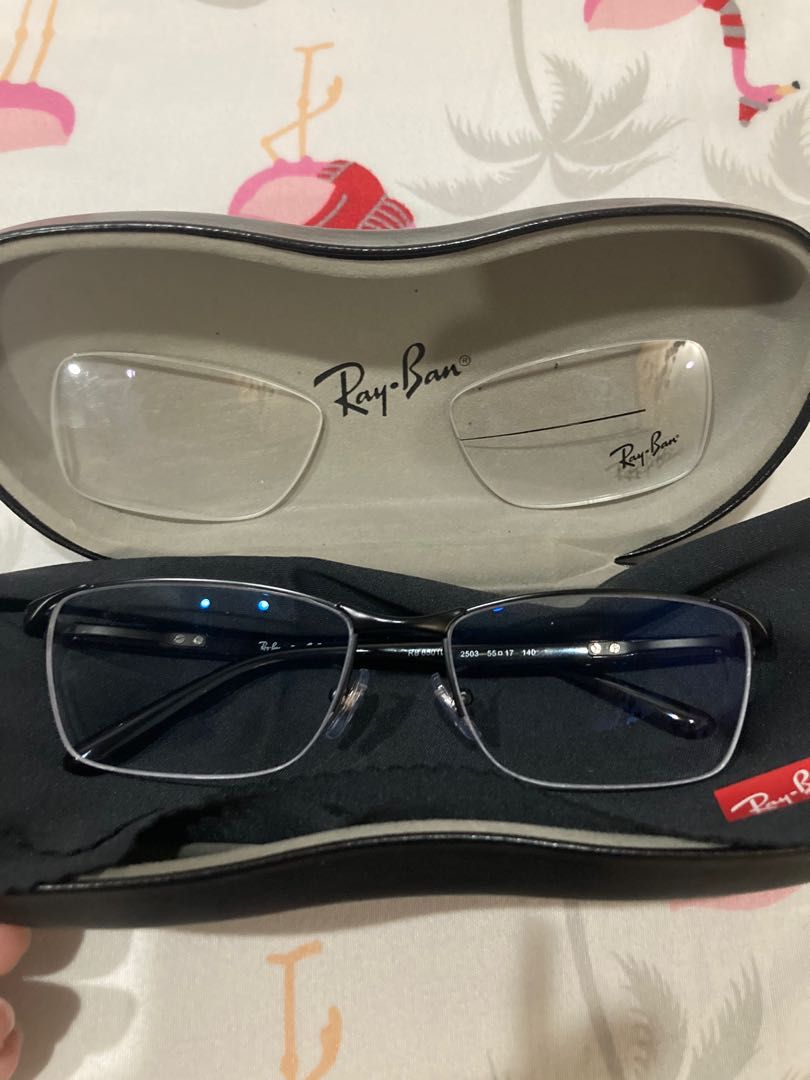 Authentic Ray Ban (Category: Sunglasses & Eyewear) located in Manila. Submitted by chabachaba (Listing ID 1316767123, Image 1). Description: Like new 100% authentic Bought for almost 10k Selling below srp Comes with original cloth, case, and lenses. (Graded lens in pic not included) .