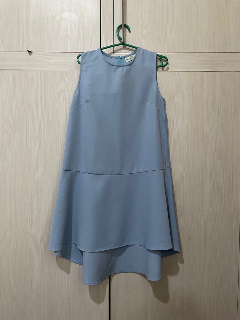 Bench A Line Light Blue Dress (Category: Dresses) located in Manila. Submitted by adrchn (Listing ID 1316712195, Image 1). Description: - fabric not stretchy - bought from Bench (tag still present) - good for Casual outfit - front part is short, back part is long - fits S-M frames - can be tight/fit if worn by L sizes ☆ measurements ☆ Bust: 30" Waist: 35" Length: 31.5" (front), 36" (back).