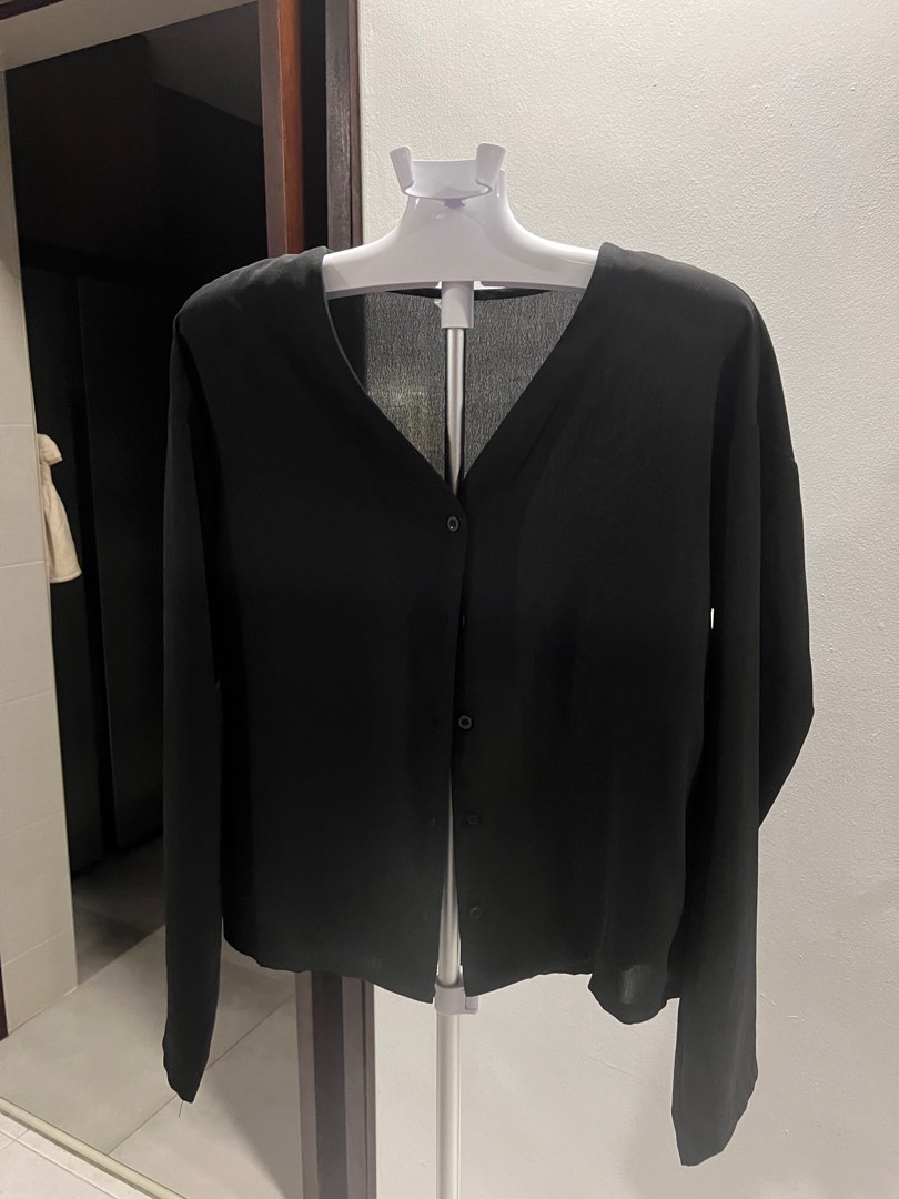 Long thin black cardigan shop