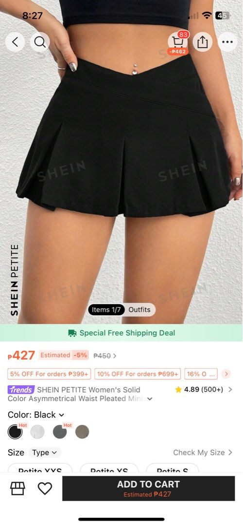 black pleated skirt (Category: Skirts) located in Cebu City. Submitted by letsdeeeeclutter (Listing ID 1316748358, Image 3). Description: fitted only .