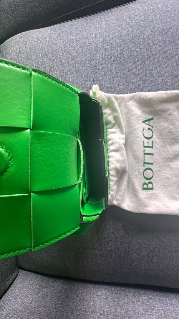 BOTTEGA CANDY CASSETTE (Category: Luxury Bags & Wallets) located in Quezon City. Submitted by chicharu12 (Listing ID 1316674281, Image 3). Description: Used twice bought from Taiwan With dust bag, paper bag, and receipts.