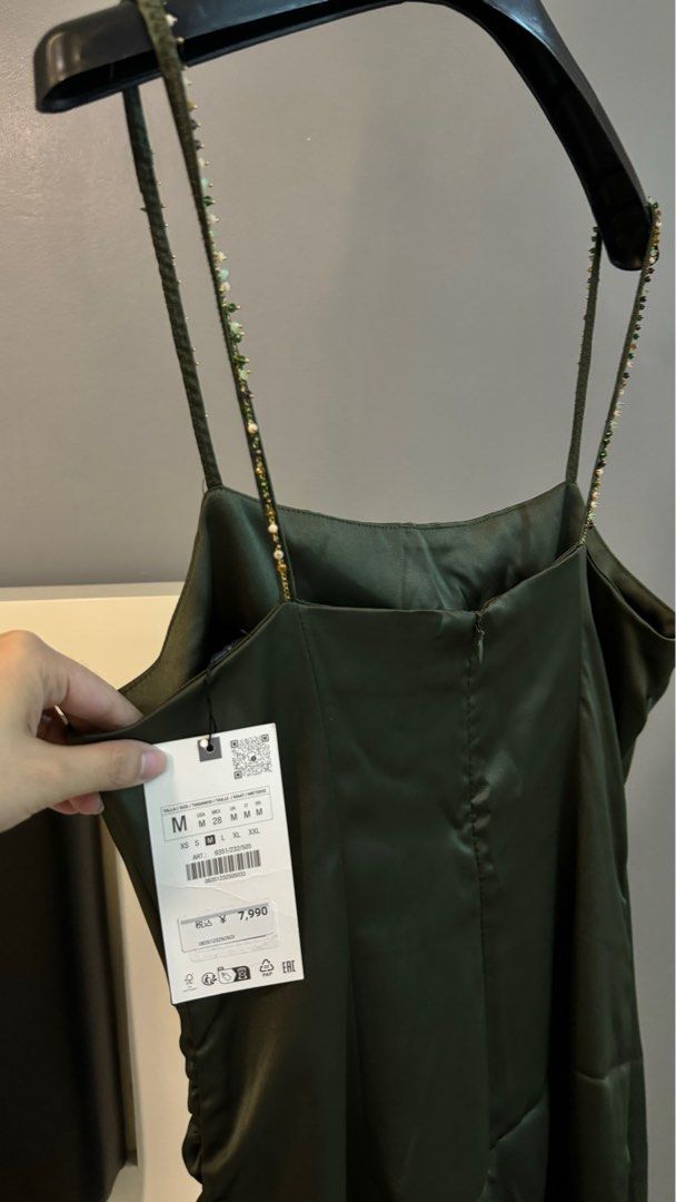 zara beaded slip dress ZARa. Brown beaded Ts dress – Hibuy market main image 0