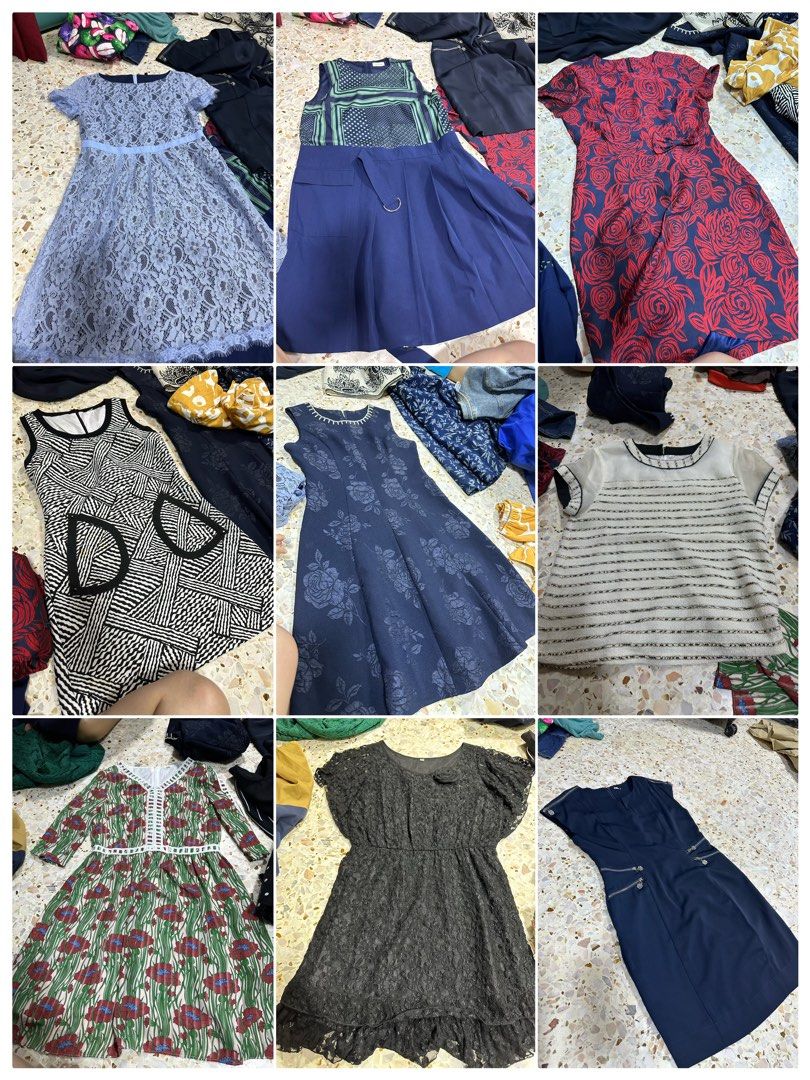 Bundle of 9 in very new and good material dresses