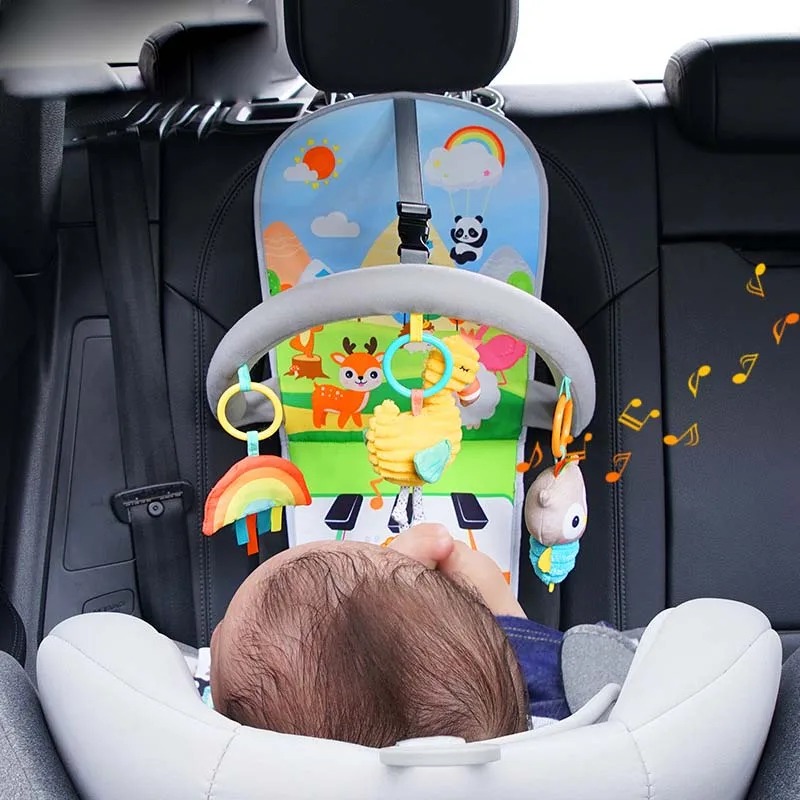 Car Seat Toys for Baby Pedal Piano Adjustable Car Seat