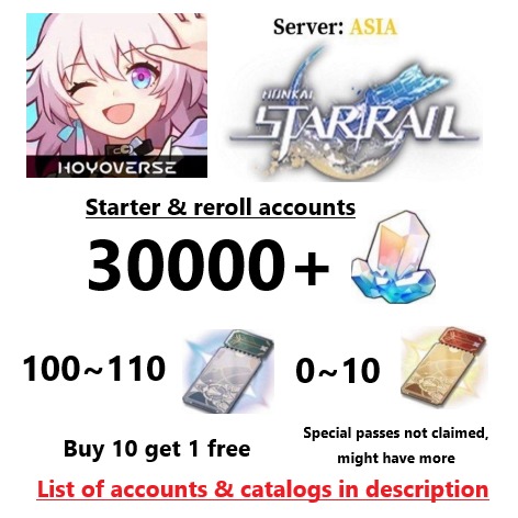 (Cheapest) Honkai Star Rail Accounts [ASIA] | Check Description for ...