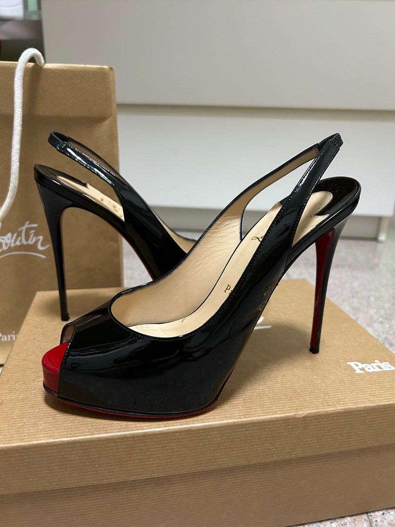 Christian Louboutin Peep Toe Heels Private Number Women s Fashion Footwear Heels on Carousell