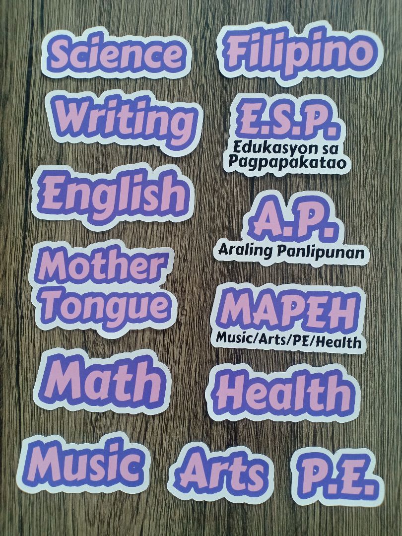 Customized subject label sticker (cutout) (Category: Art & Prints) located in Calamba. Submitted by onnycks11 (Listing ID 1316764872, Image 2). Description: SUBJECT STICKER LABEL CUSTOMIZED FREE LAYOUT Cut out Subjects Printed in sticker photo paper high quality print waterproof, fade proof, scratch proof NO CANCELLATION PLEASE. THIS IS CUSTOMIZED. Thank you!!.