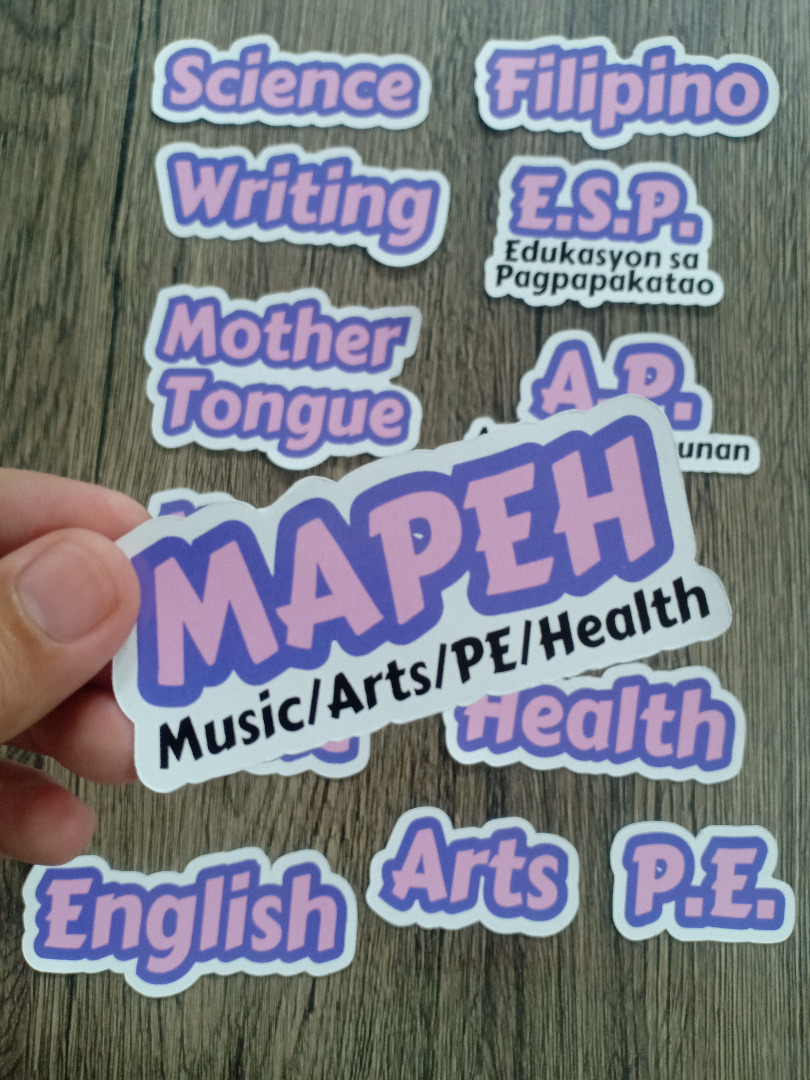 Customized subject label sticker (cutout), Hobbies & Toys, Stationary ...
