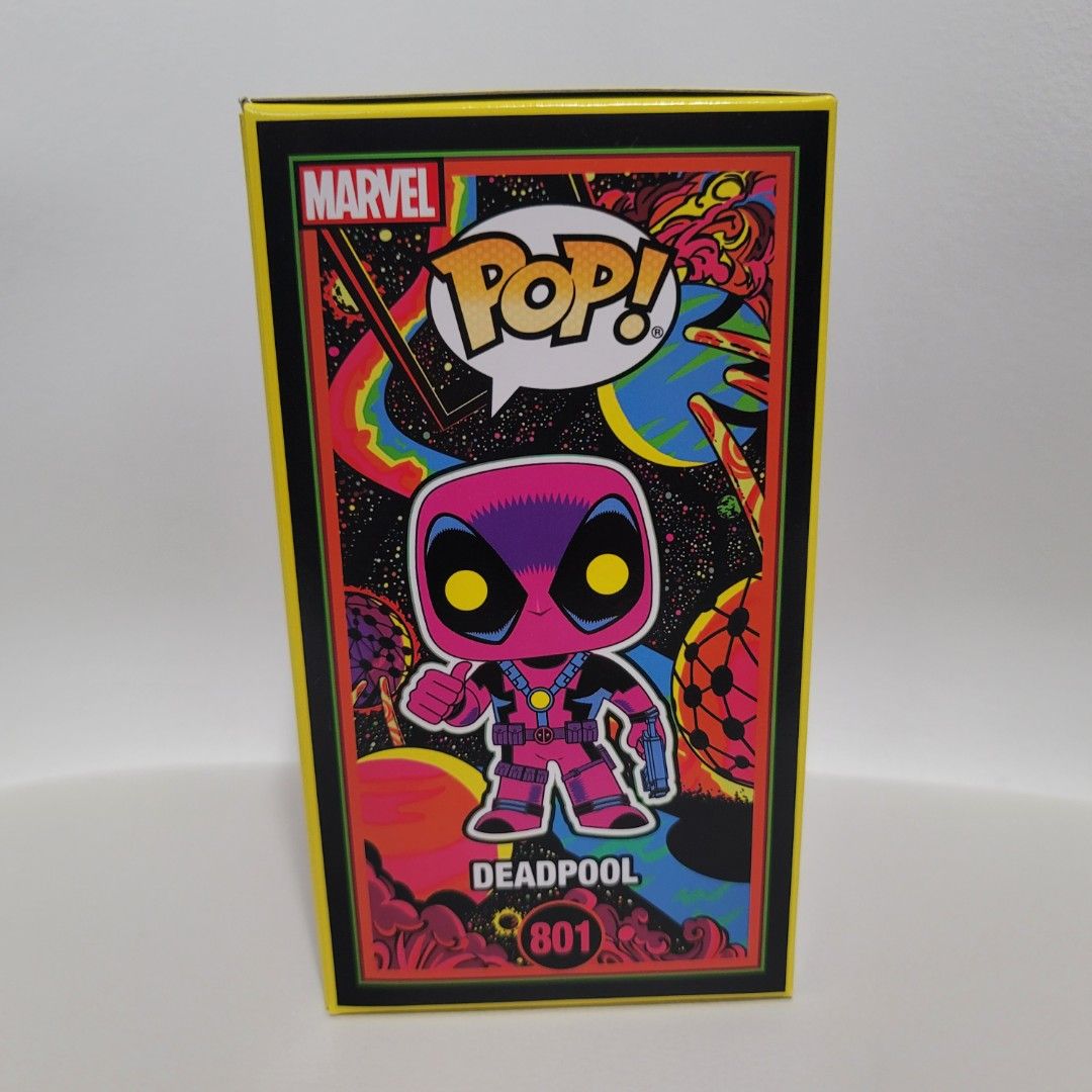 DEADPOOL Marvel Black Light Target Exclusive Funko Pop (Category: Figurines & Statues) located in Quezon City. Submitted by jasperstoyvault (Listing ID 1316651717, Image 3). Description: New and unopened. Bought and shipped from US. Box not guaranteed mint. Request photo if necessary. For pick up only via Lalamove or Grab Express. Novaliches QC area. BDO BPI GCash payment..