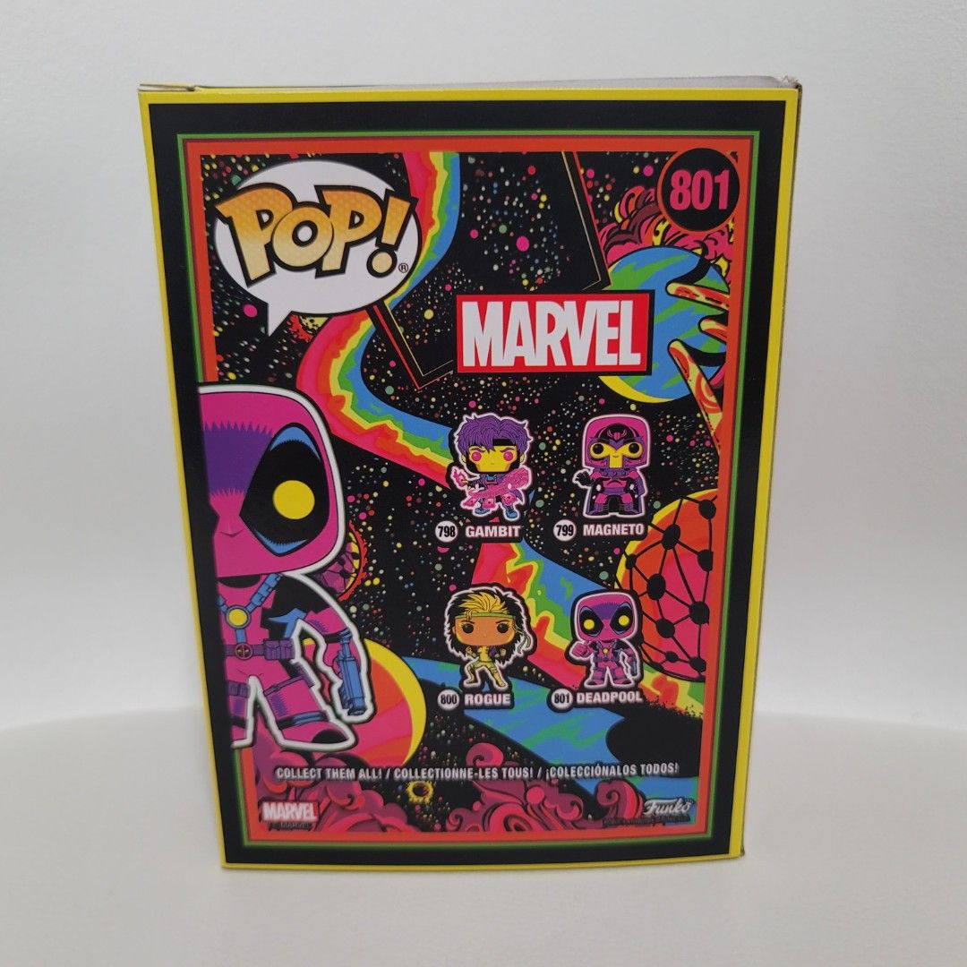 DEADPOOL Marvel Black Light Target Exclusive Funko Pop (Category: Figurines & Statues) located in Quezon City. Submitted by jasperstoyvault (Listing ID 1316651717, Image 2). Description: New and unopened. Bought and shipped from US. Box not guaranteed mint. Request photo if necessary. For pick up only via Lalamove or Grab Express. Novaliches QC area. BDO BPI GCash payment..