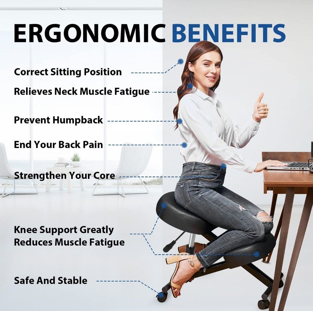 Ergonomic japanese kneeling chair Furniture Home Living Furniture Chairs on Carousell