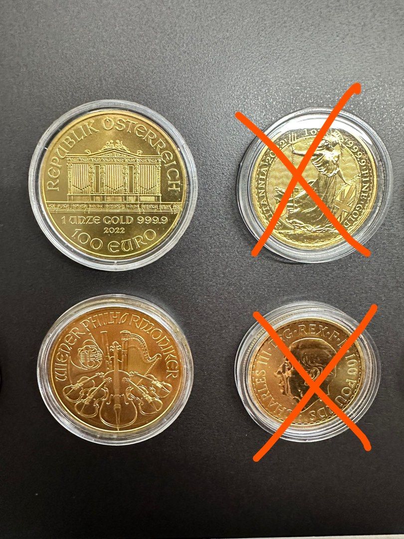 Gold 1oz bullion coins, Hobbies & Toys, Memorabilia & Collectibles,  Currency on Carousell