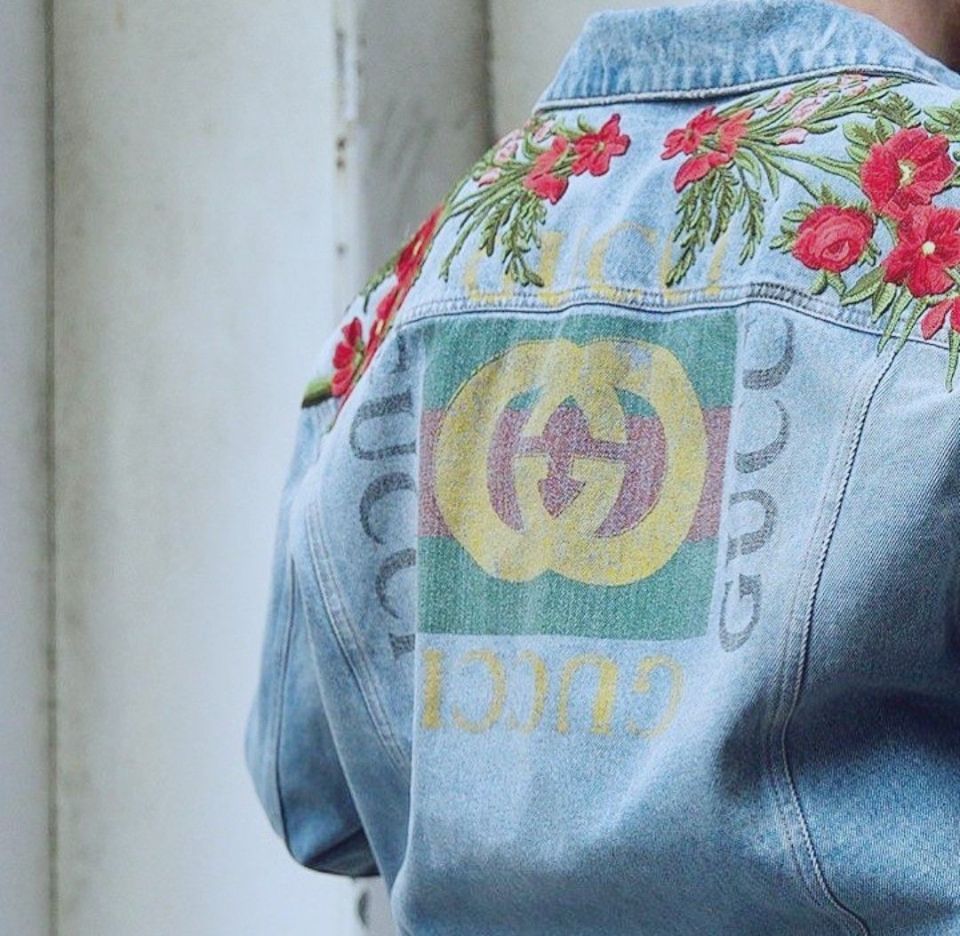 Gucci denim embroidered Jacket