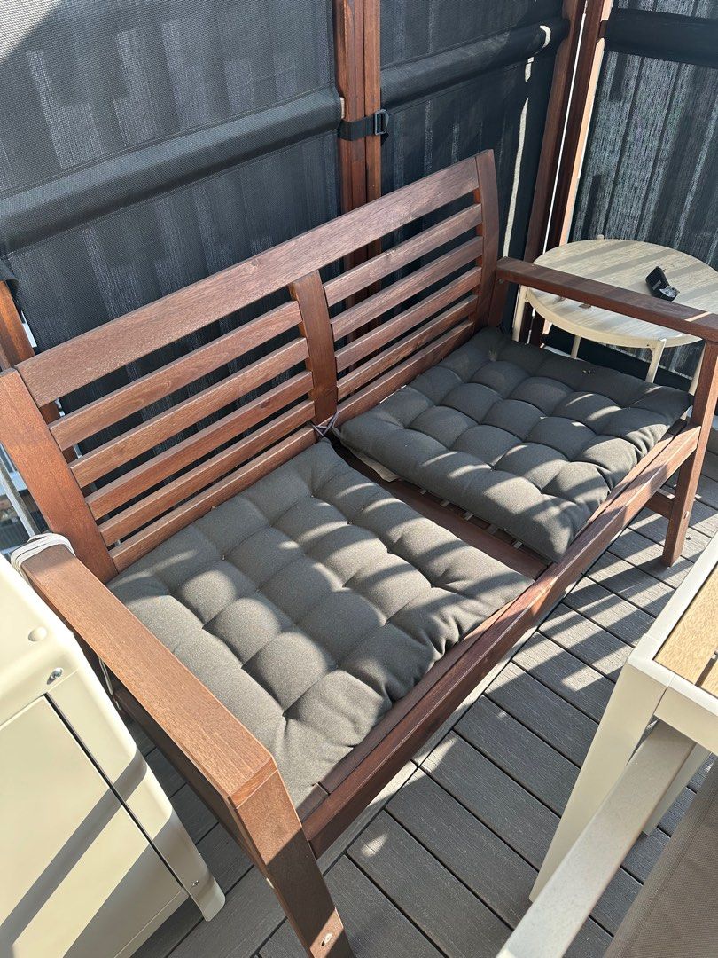 IKEA NAMMARO Outdoor Bench with Cushions
