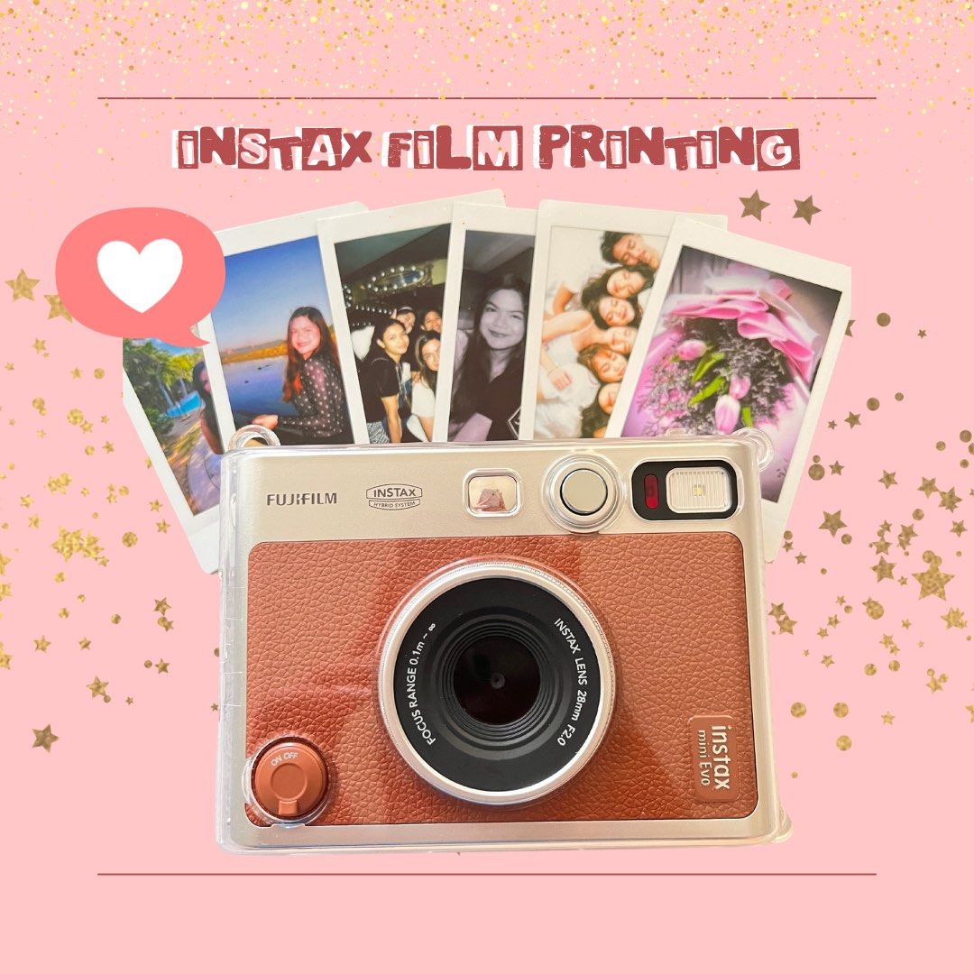 Instax Mini Film Printing Service (Category: Cameras) located in Makati City. Submitted by _ercmaeee (Listing ID 1316680960, Image 1). Description: Instax Mini Film Printing Service via Instax Mini Evo✨ Location: Taguig City NOTE: This is a printing service only. Camera NOT for sale. ₱50 per print only. No minimum or maximum number of prints. HOW TO AVAIL THE PRINTING SERVICE: 1. To place your order, message us, and we will provide you the email 