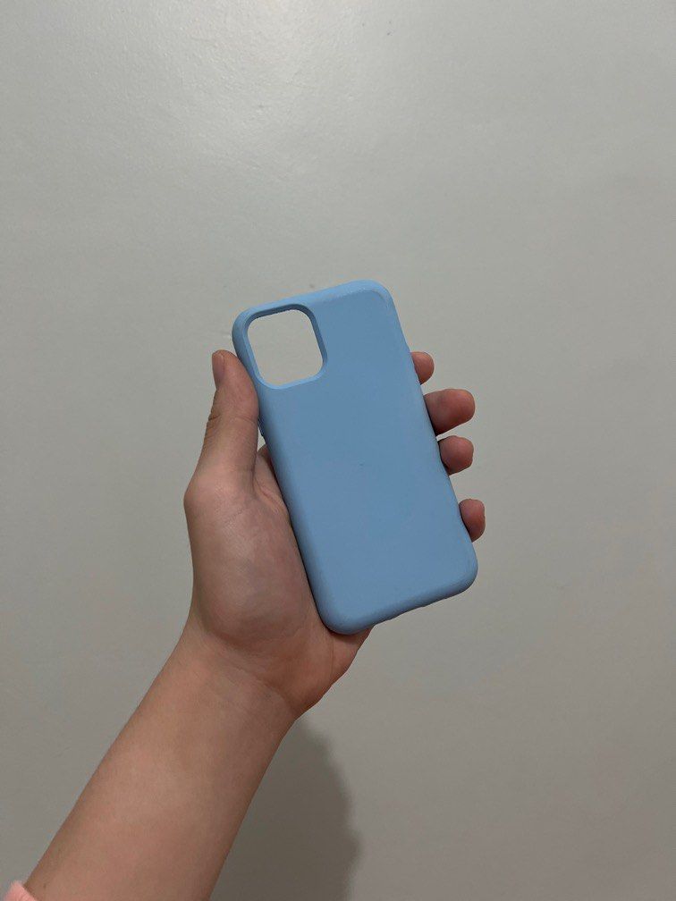 Iphone 11 Pro Silicone Case Light Blue, Telepon Seluler