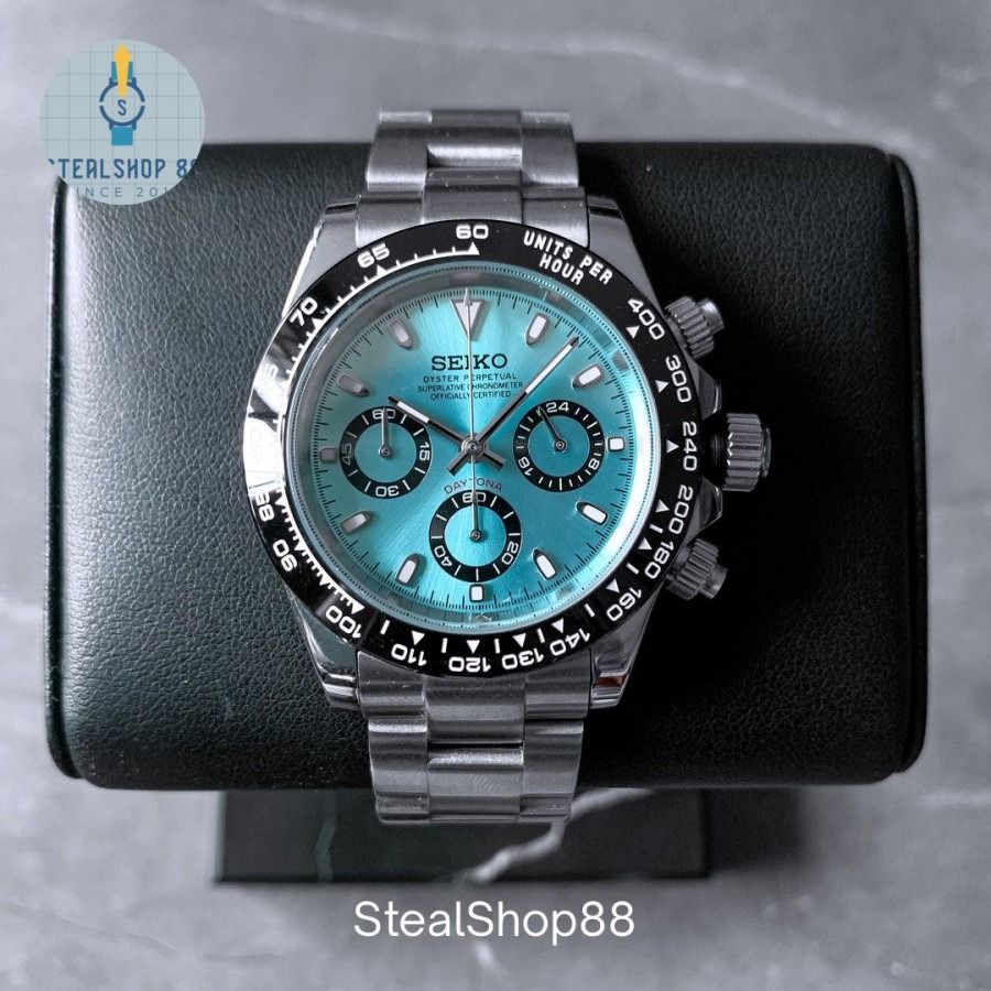 デイトナ アイスブルー MOD VK63 vk63 mod デイトナ アイスブルー nh35 vk63 mod デイトナ アイスブルー