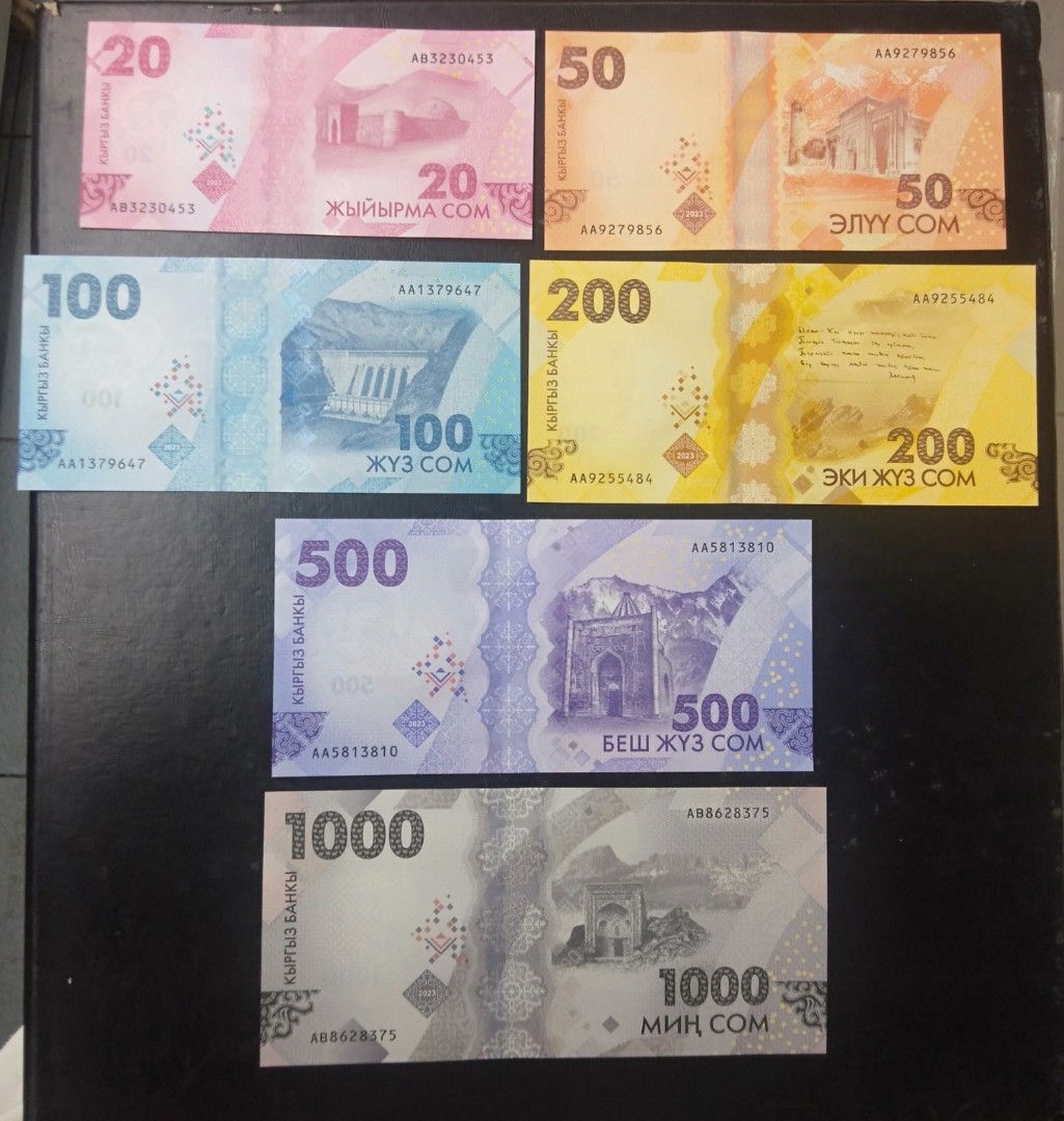 Kyrgyzstan 20-50-100-200-500-1000 som 2023, Hobbies & Toys, Memorabilia &  Collectibles, Currency on Carousell