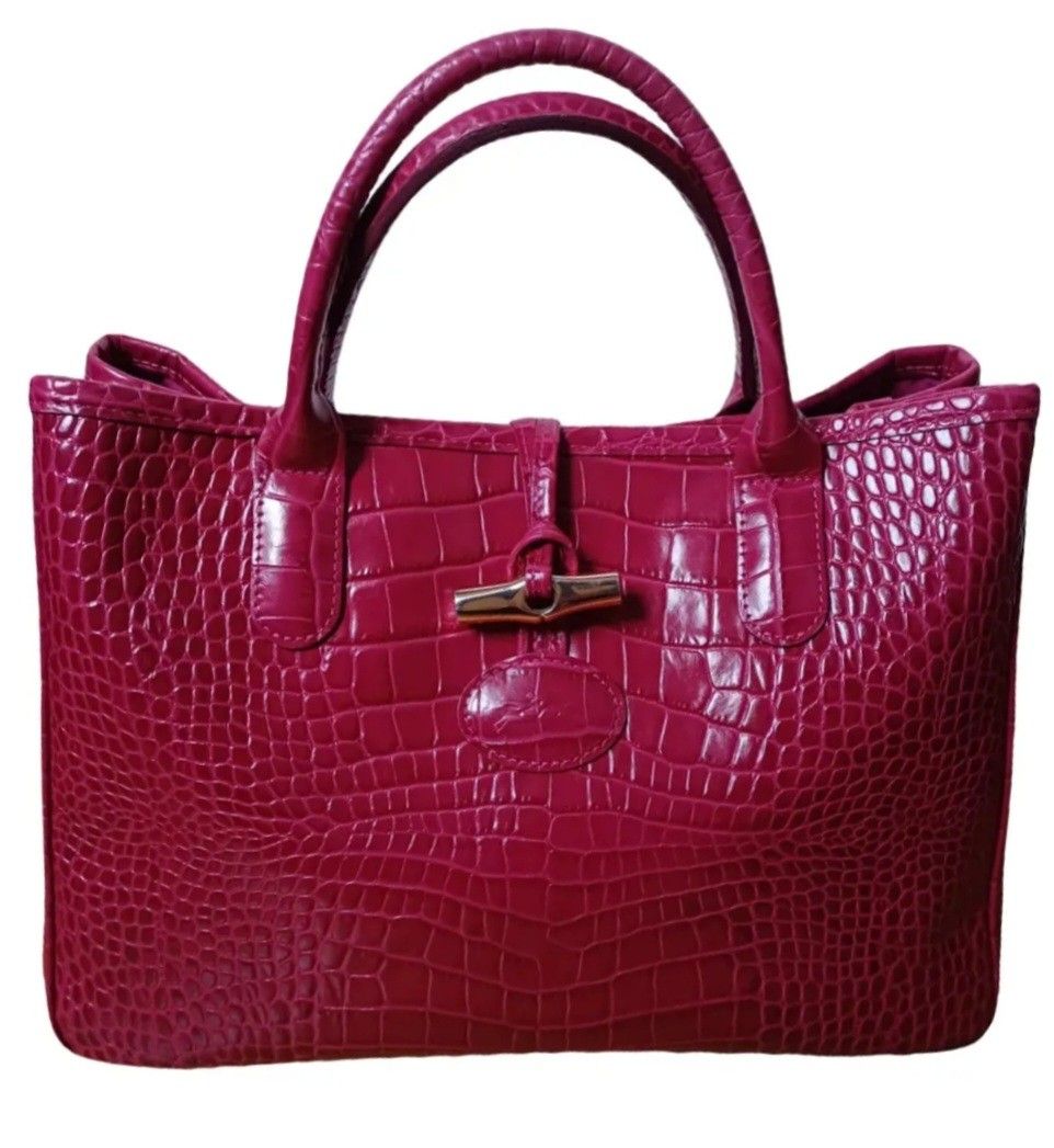 Sac Longchamp Roseau Sac Bordeaux Croco Sac Cabas Roseau Sac