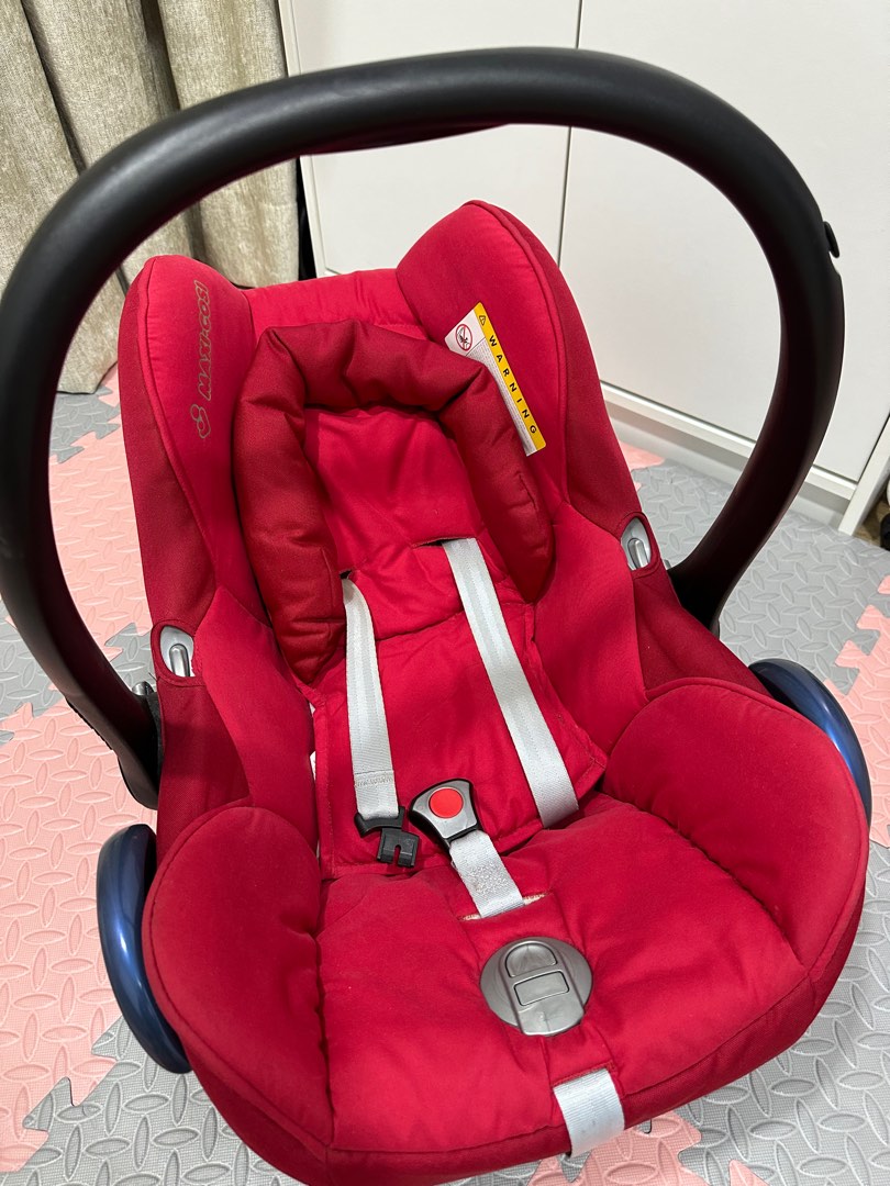 Maxi Cosi Cabriofix Car Seat Carrier Red Babies Kids Going Out Carriers Slings on Carousell