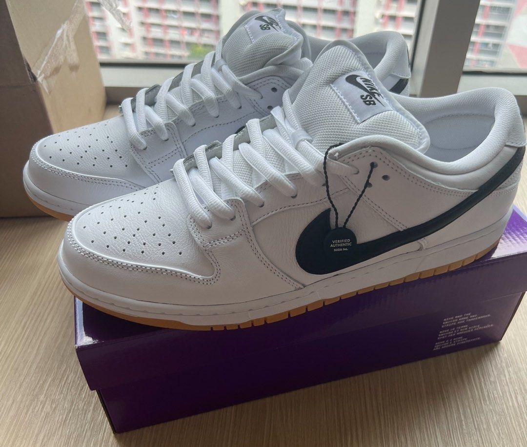 Nike sb dunk low white gum, Men's Fashion, Footwear, Sneakers on