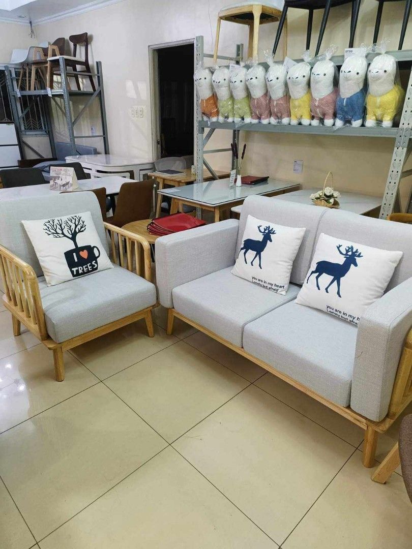 Nordic solid wood sofa (Category: Sofas) located in Quezon City. Submitted by furniturefinds888 (Listing ID 1316753054, Image 2). Description: .